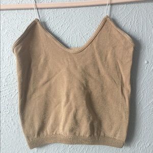Free People gold skinny strap tank